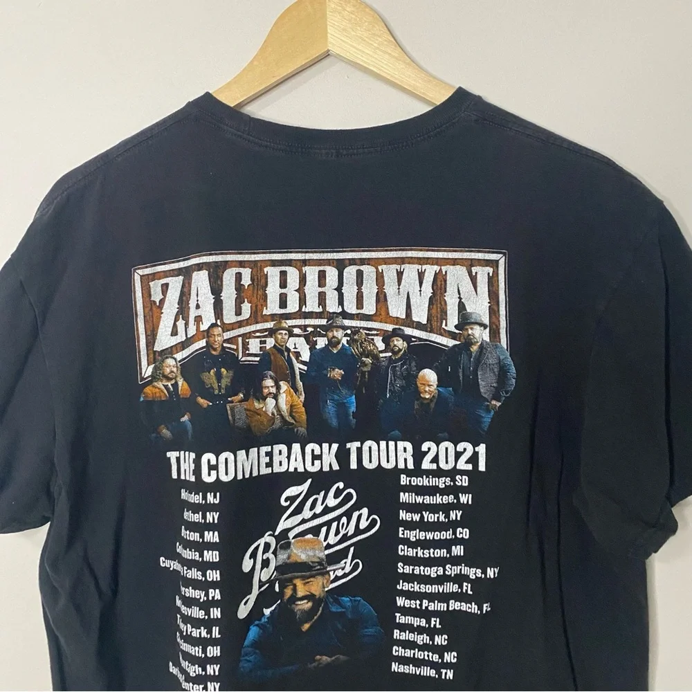2021 Zac Brown Band Short Sleeve Country Concert T-shirt
